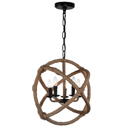 Cwi Lighting Padma 5 Light Up Chandelier With Black Finish 9706P21-5-101